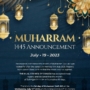 MUHARRAM 1445 ANNOUNCEMENT