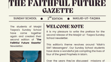 Sunday School Newsletter (2nd Edition)